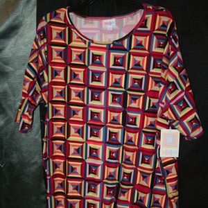 NWT Lularoe Irma Large Tunic Top Geometric
